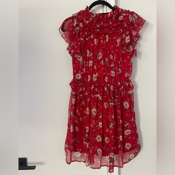 Zara red flowery flowy dress - Picture 5 of 5